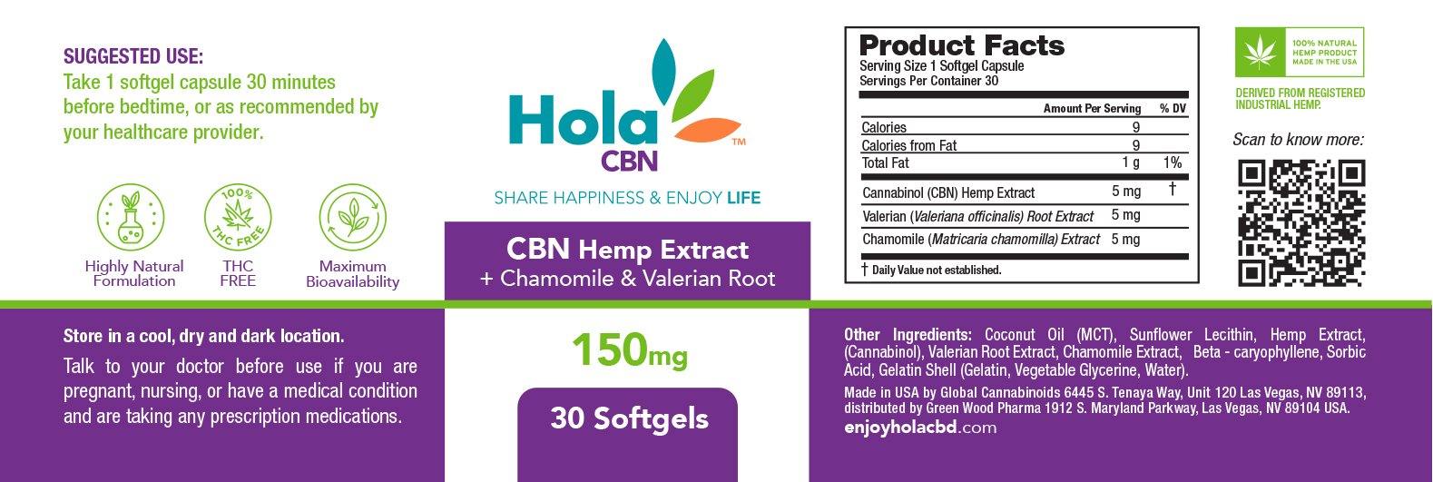 CBN + Valerian Root & Chamomile Extract